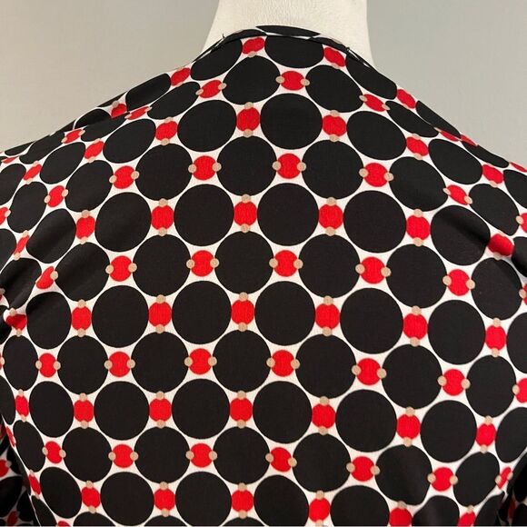 Reneec. Polka Dot long sleeve Wrap Dress size small - Picture 9 of 14